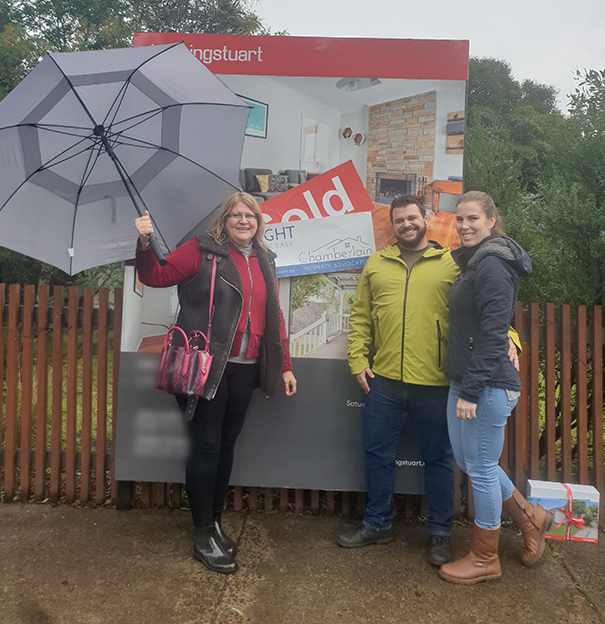 Young family who have just bought their first home with the aid of a buyer's advocate.
