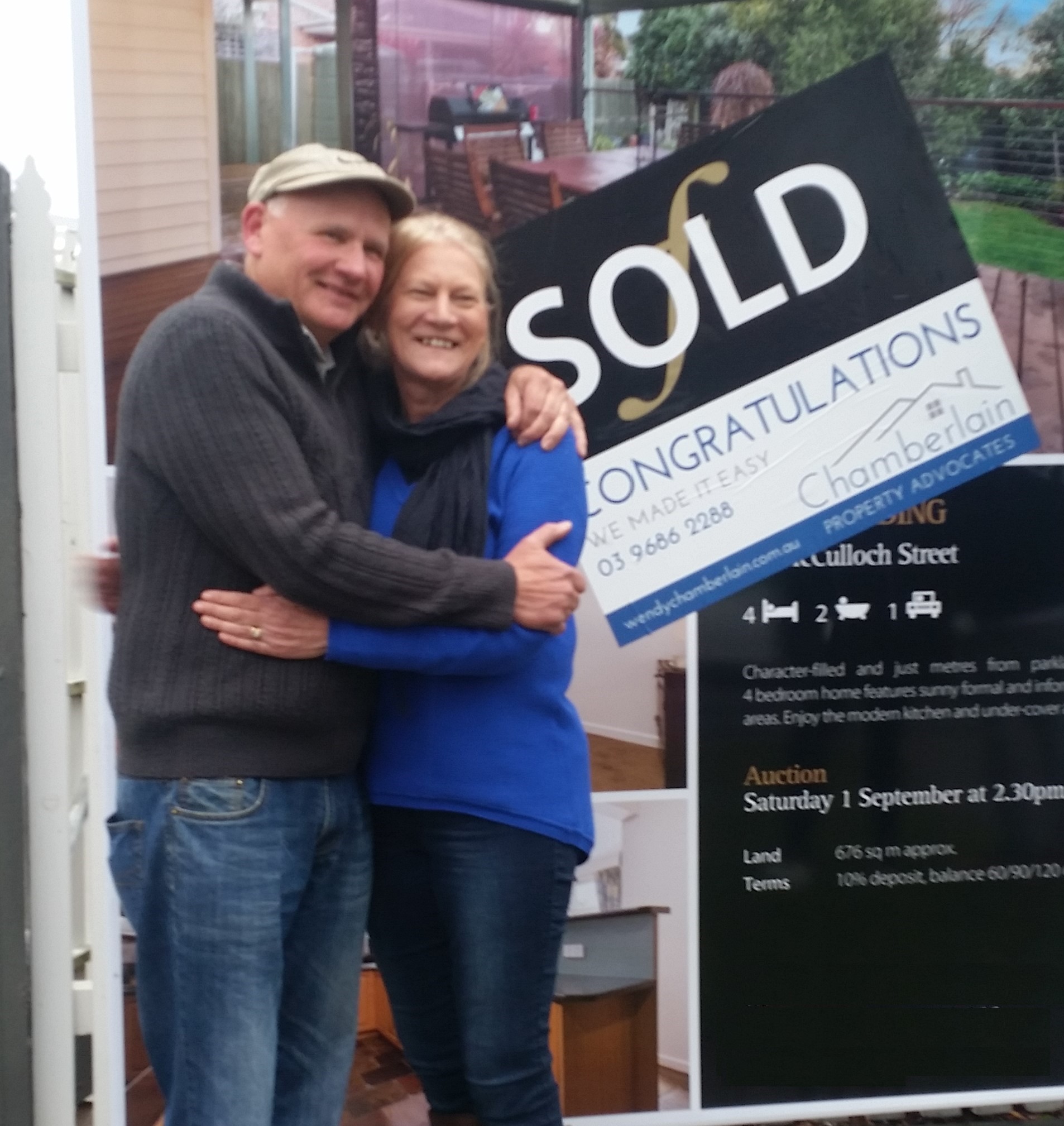Happy Chamberlain Property Advocate Clients worked with Wendy Chamberlain to sell their family home