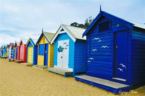 melbourne bathing boxes dendy street beach tourist attraction wendy chamberlain brighton